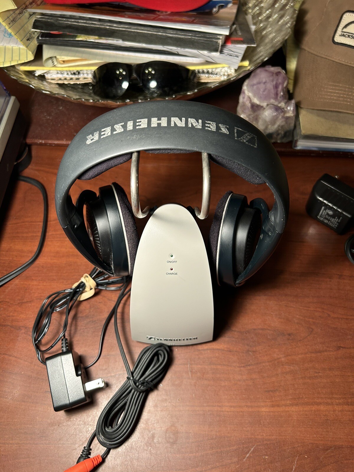Lot-Sennheiser HDR120/HDR110 Wireless Headphones and TR120 /TR110Stand ReadPARTS