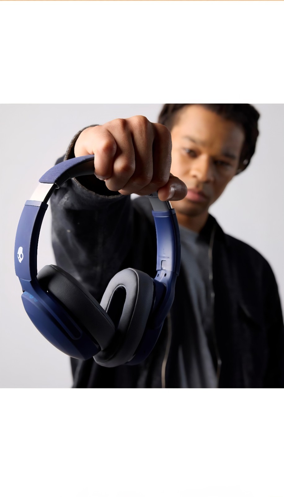 Skullcandy Crusher Evo Wireless Headphones Sensory Bass Blue/Gray Bluetooth