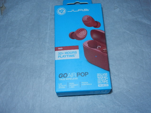 new JLab GO Air Pop True Wireless Bluetooth Earbuds RED earbud goairpop ear bud