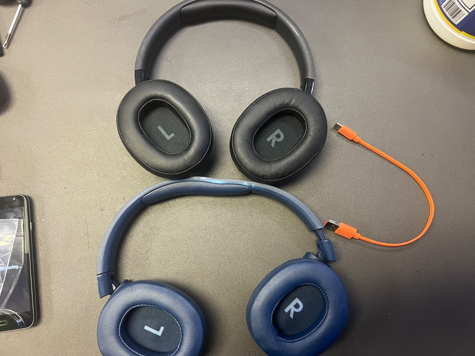 JBL Tune760NC LOT OF 2 -BLUE & BLACK Active NC Bluetooth Headphones