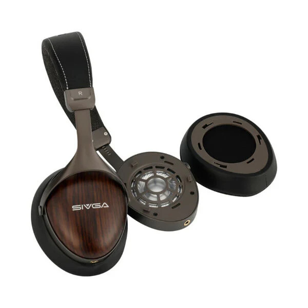 SIVGA SV021 Pro Zebrawood Closed Back HiFi Headphones Wired 50mm OFC Cable