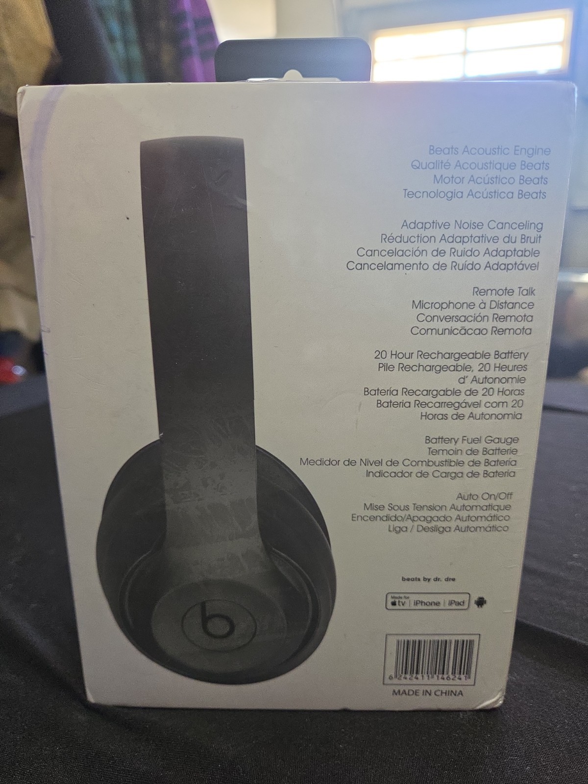 Beats A2924 Studio Pro Wireless Over-Ear Noise-Cancelling Headphones – Black