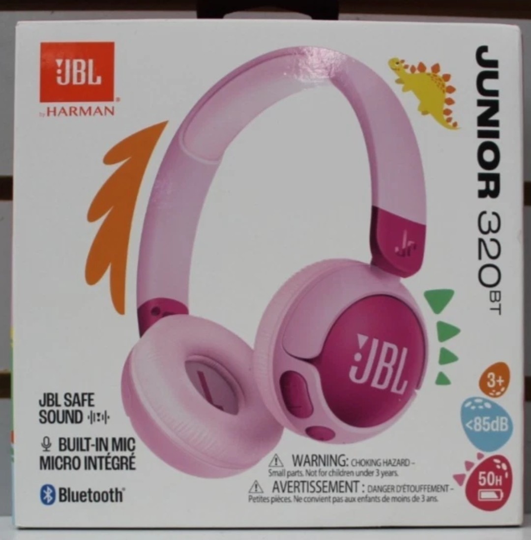 JBL Junior 320BT Kids Wireless Bluetooth On-Ear Kids Headphones -SEALED-Ret $45