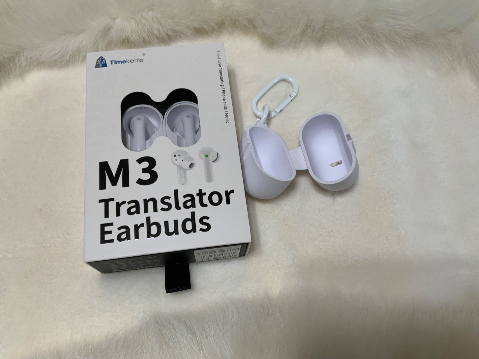 Timekettle M3 Translator Earbuds White Open Box Never Used Complete