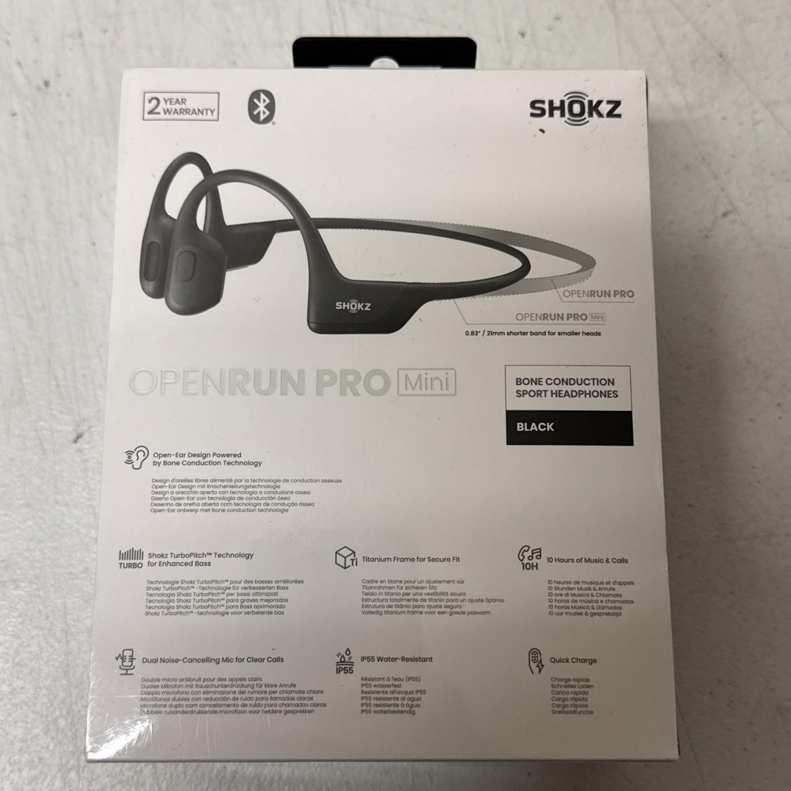 SHOKZ OpenRun Pro Bluetooth Bone Conduction Headphones -Black (Brand New) SEALED