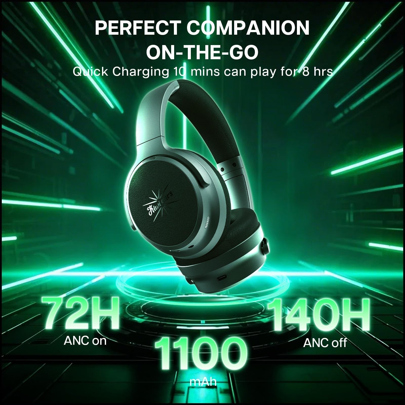 Linsoul Kiwi Ears Ardor Bluetooth 5.4 HiFi Closed Back Over-Ear Headphone
