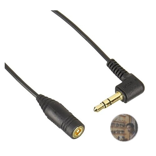 ELECOM EHP-CT23G/10BK 1.0m Headphone Extension Cable Gold-Plated OFC Wire