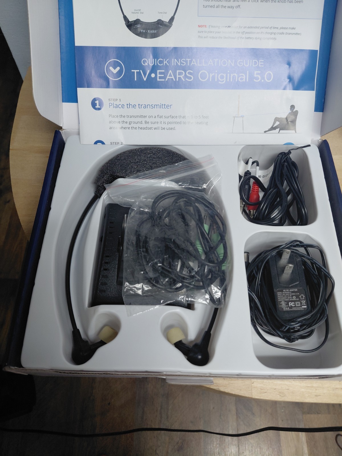 TV Ears 11741 Wireless 5.0 Dual Digital Voice Clarifying Headphones System-EUC