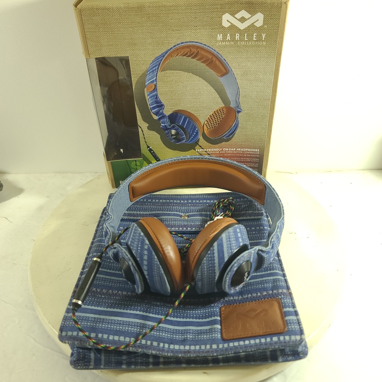 MARLEY Jammin Collection Wired Headphones With Travel Bag NEW IN OPEN BOX!