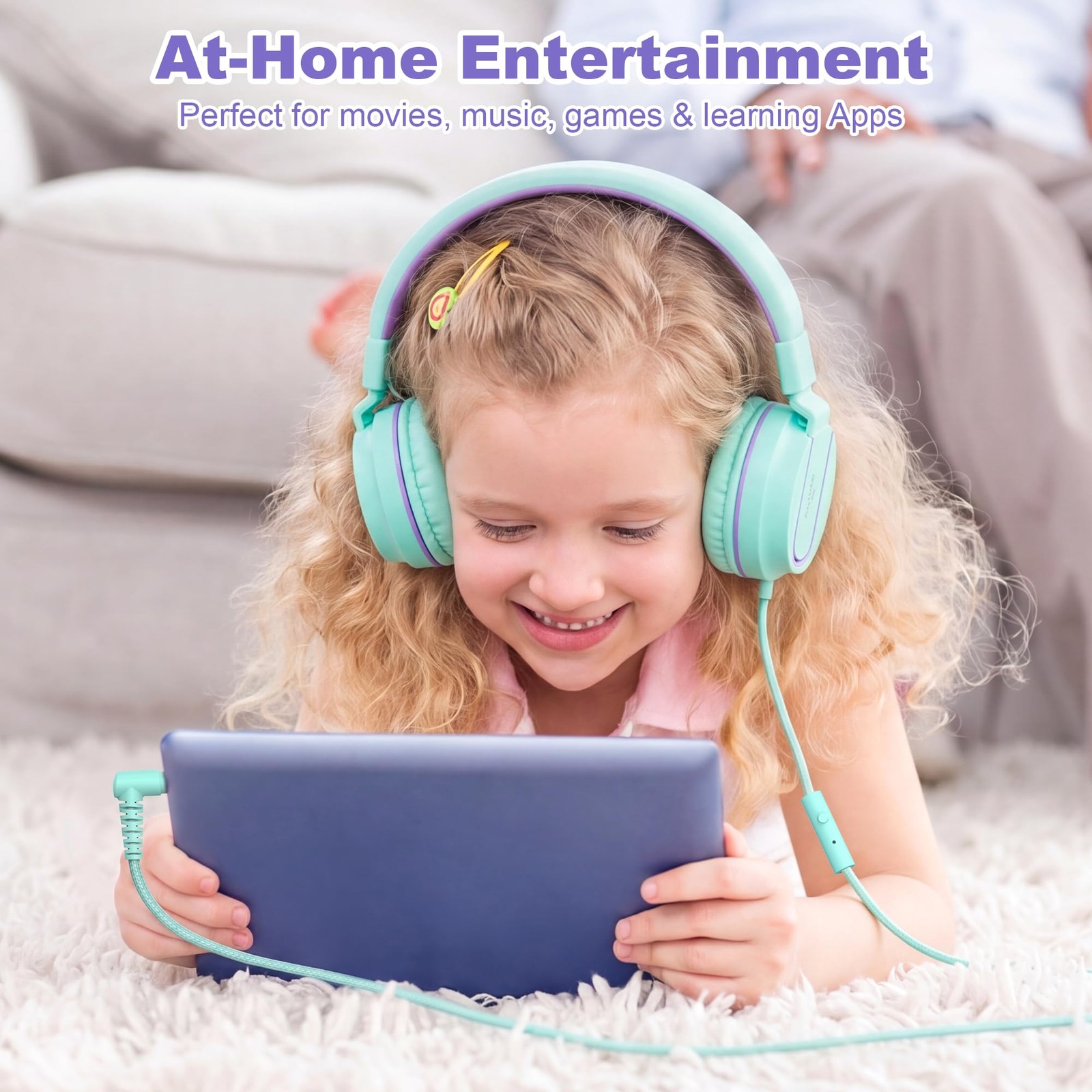 AILIHEN I35 Kid Headphones with Microphone Volume Limited Childrens Girls Boys