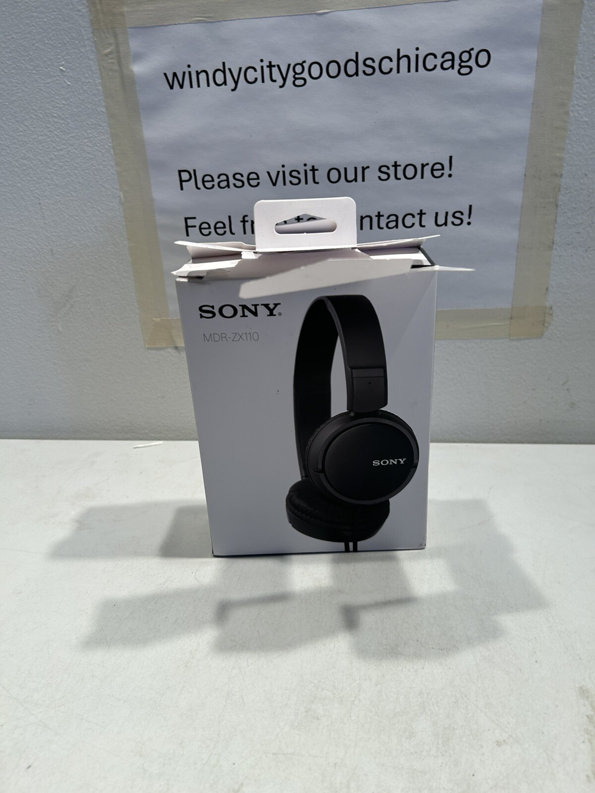Zx Series Wired On-ear Headphones Black Mdr-zx110 Sony Black Headphones OB