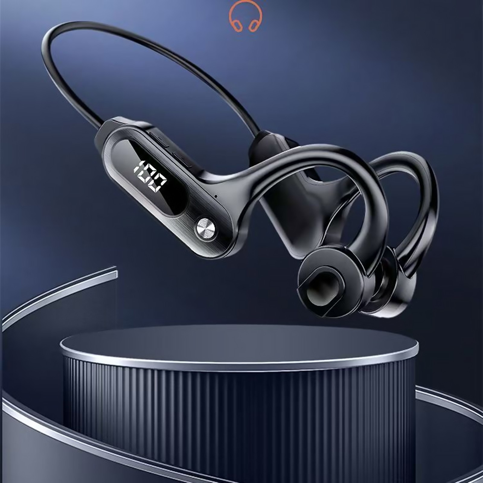 1 x Bluetooth headset Music Control Wireless Exercise LED Digital Screen 30 Days