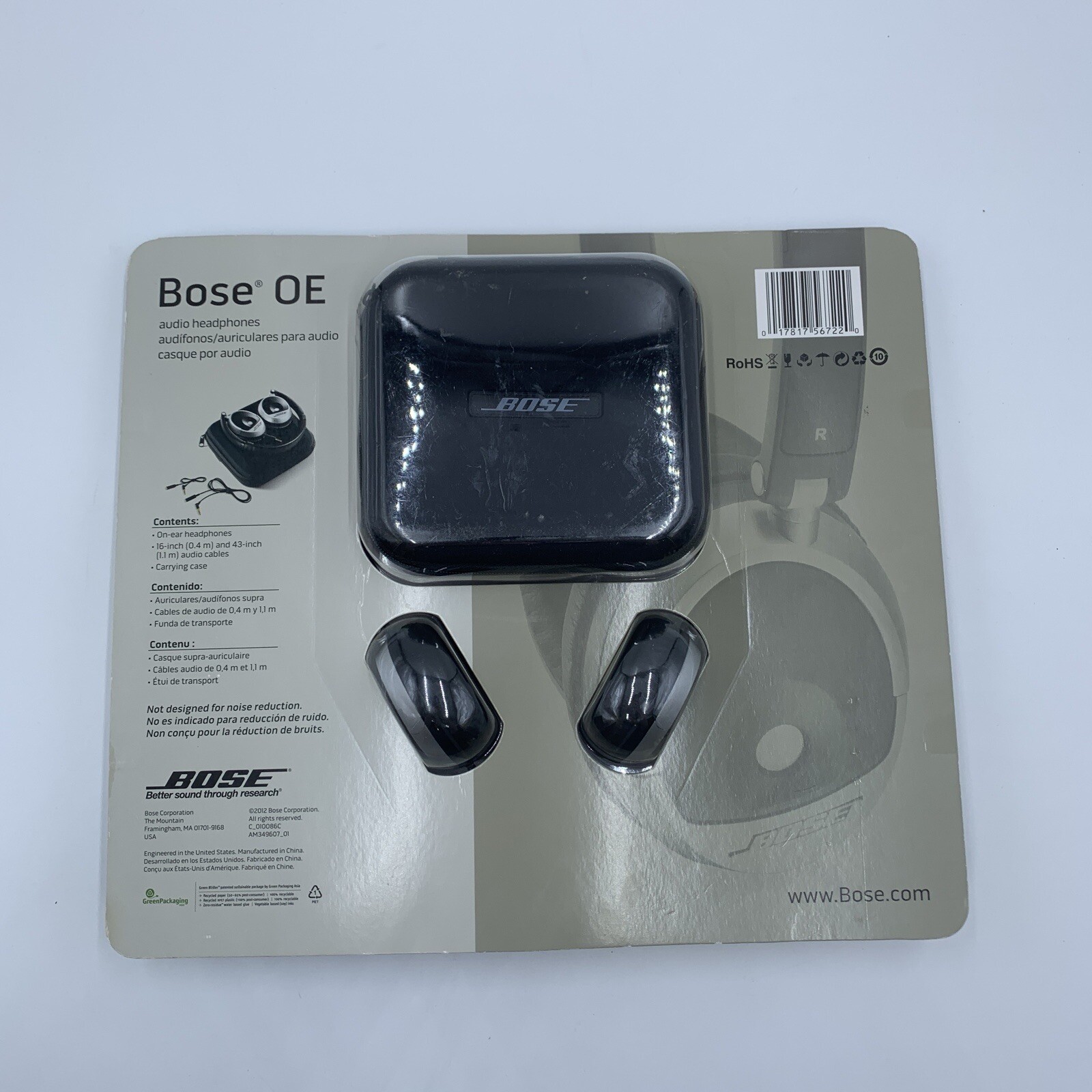 Bose OE Audio Headphones with Carrying Case Free Fast Shipping *READ*