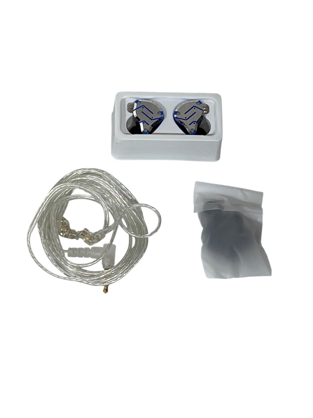 KZ ZS10 Pro, Linsoul 4BA+1DD 5 Driver in-Ear HiFi Metal Earphones With Mic Blue