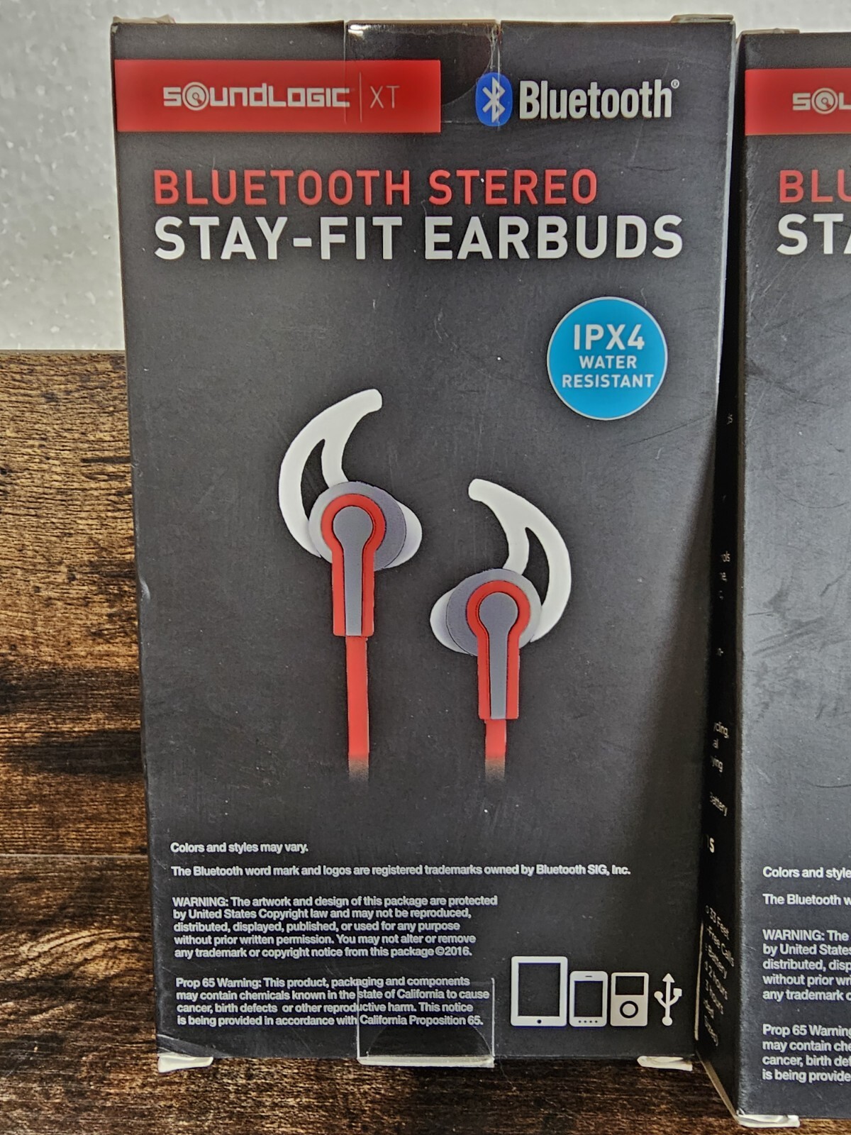 3 SOUNDLOGIC | XT Stay Fit Earbuds w Mic & Charge Cable | Bluetooth Stereo