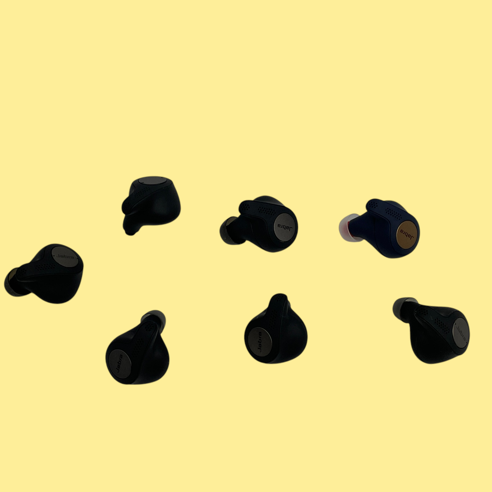 LOT OF 7 FOR PARTS EARBUD Jabra Elite Active Model 65t Blue/Black #9011 Z65/70