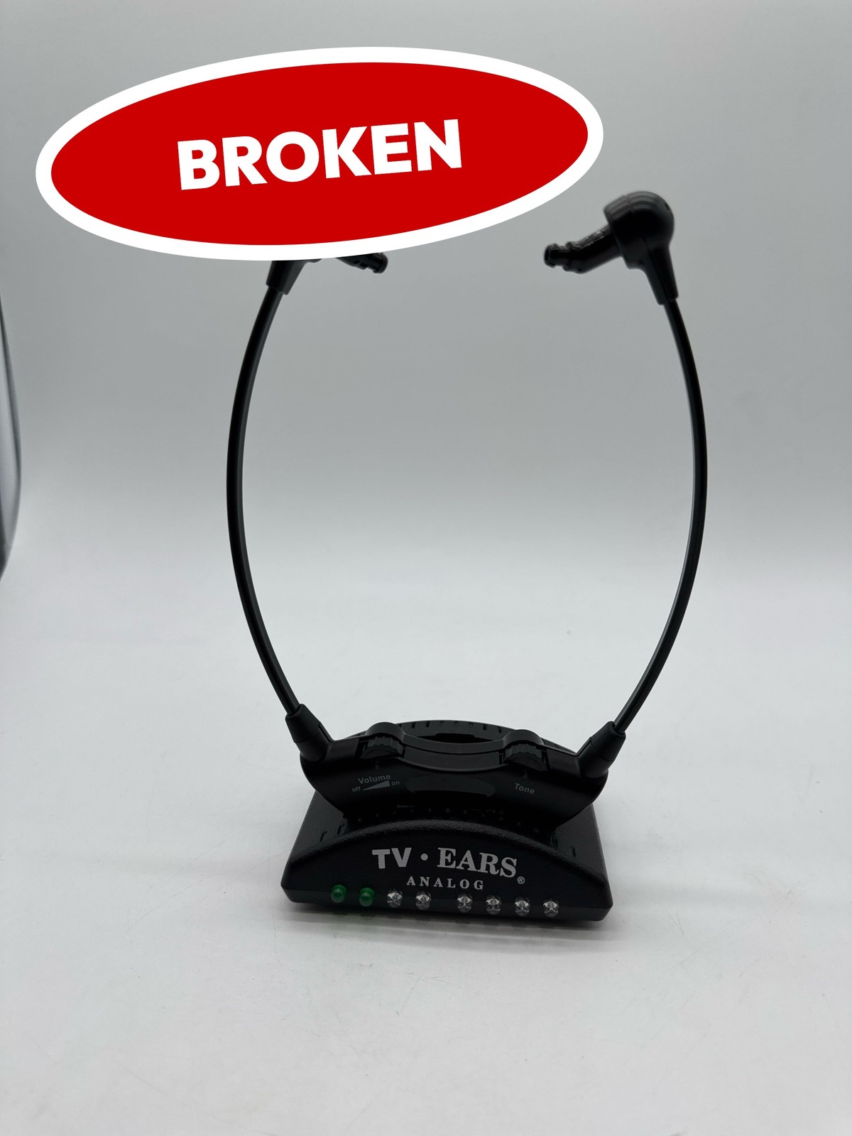 (BROKEN) TV Ears 11641 Original Wireless Headsets System Hearing Aid Device