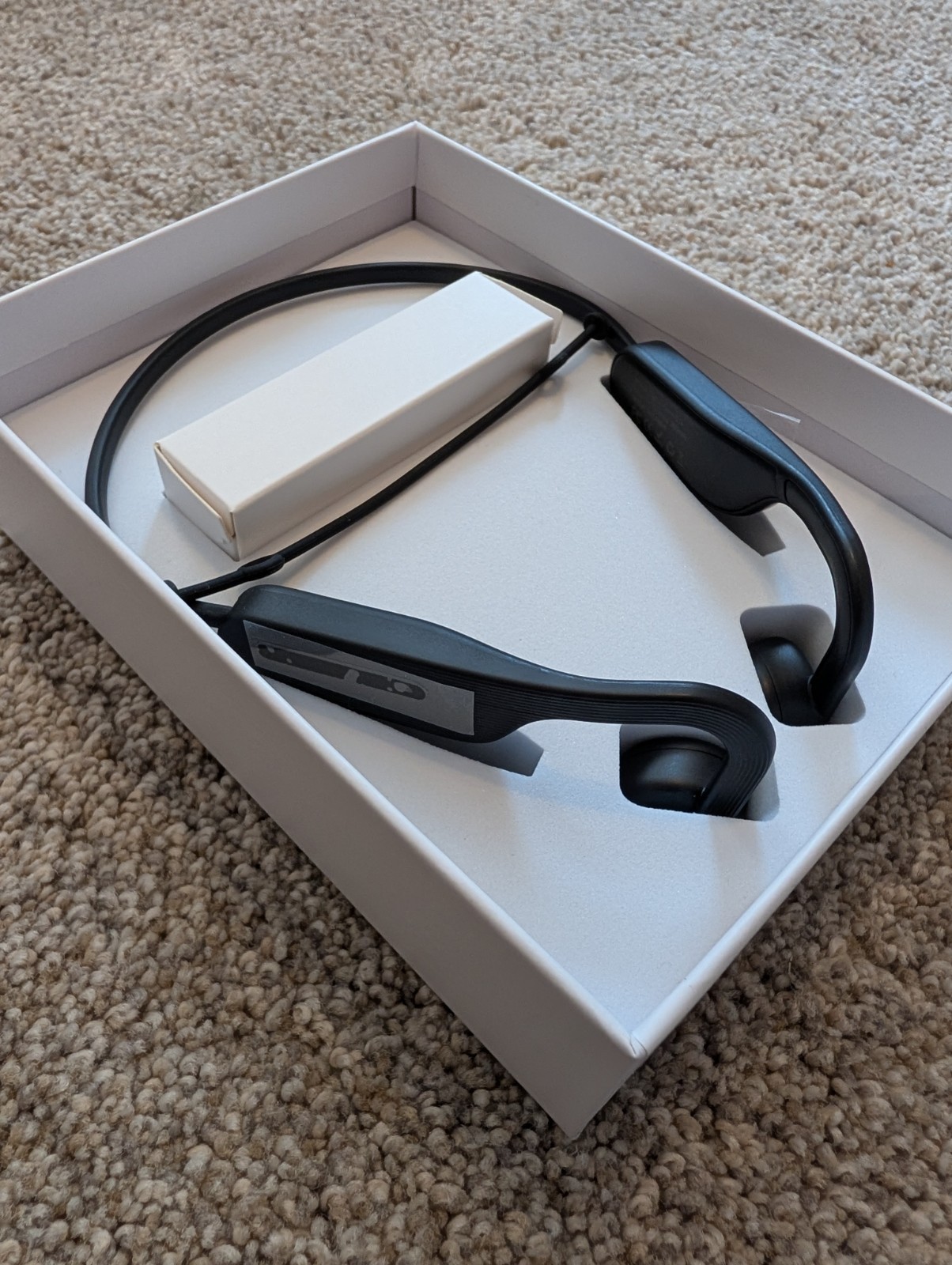 QYZUE Bone Conduction Open-Ear Bluetooth Neckband Headphones Mic Black