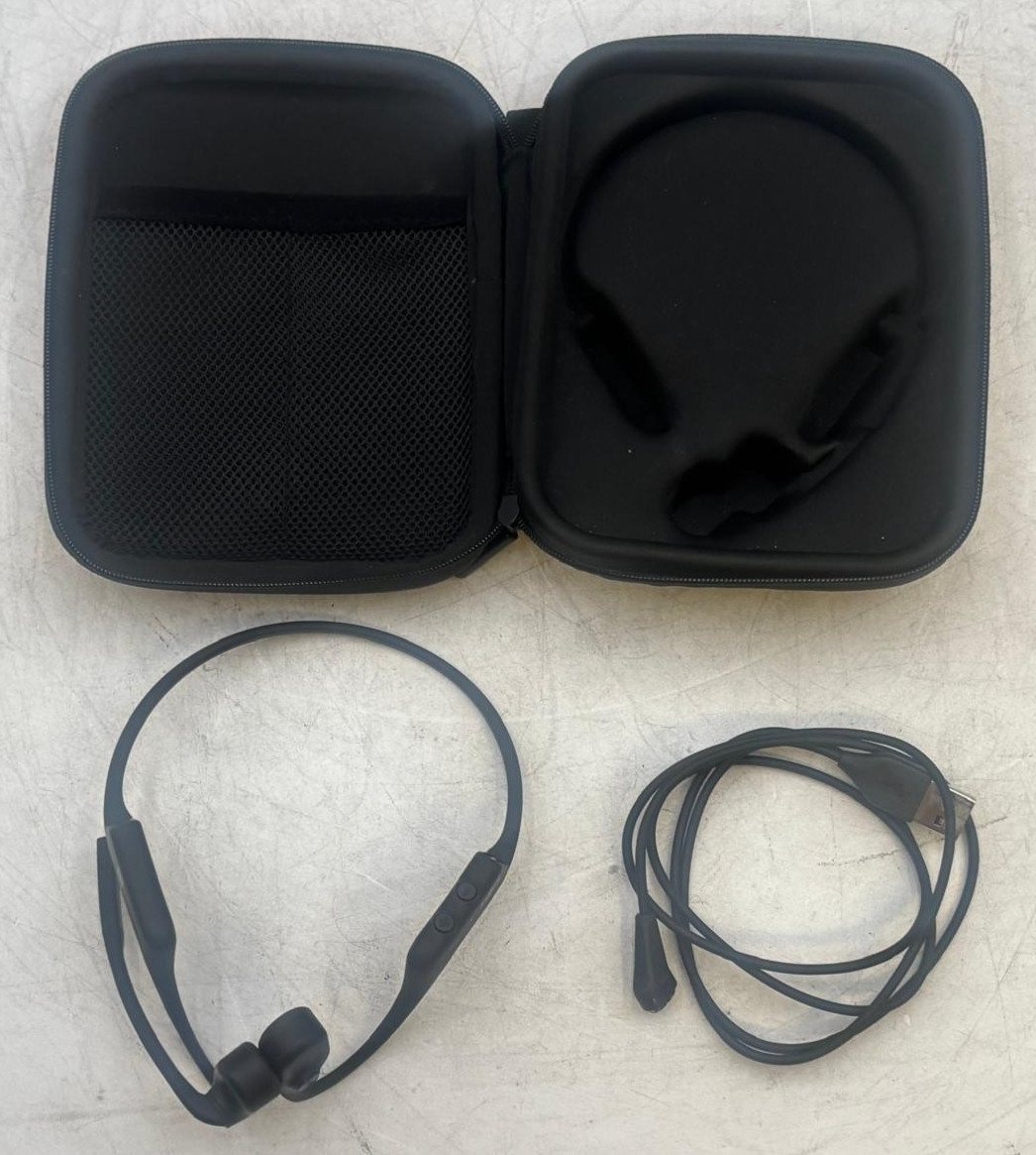 SHOKZ C102 Bone Bluetooth Headset W/ Carrying Case + Charging Cord