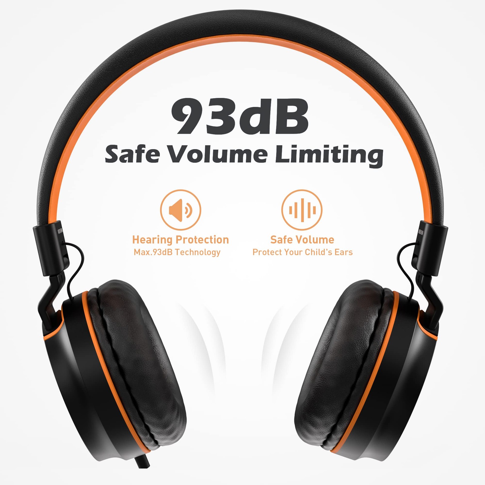 AILIHEN Kids Headphones, I35 On-Ear Headphones for School, Safe Volume 93dB, …