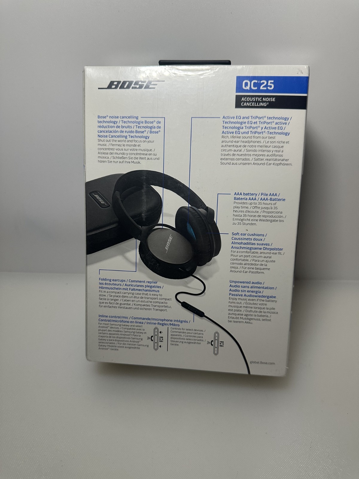 NEW Sealed Bose QuietComfort 25 Headphones Android Samsung QC25 QC25 wired-Black