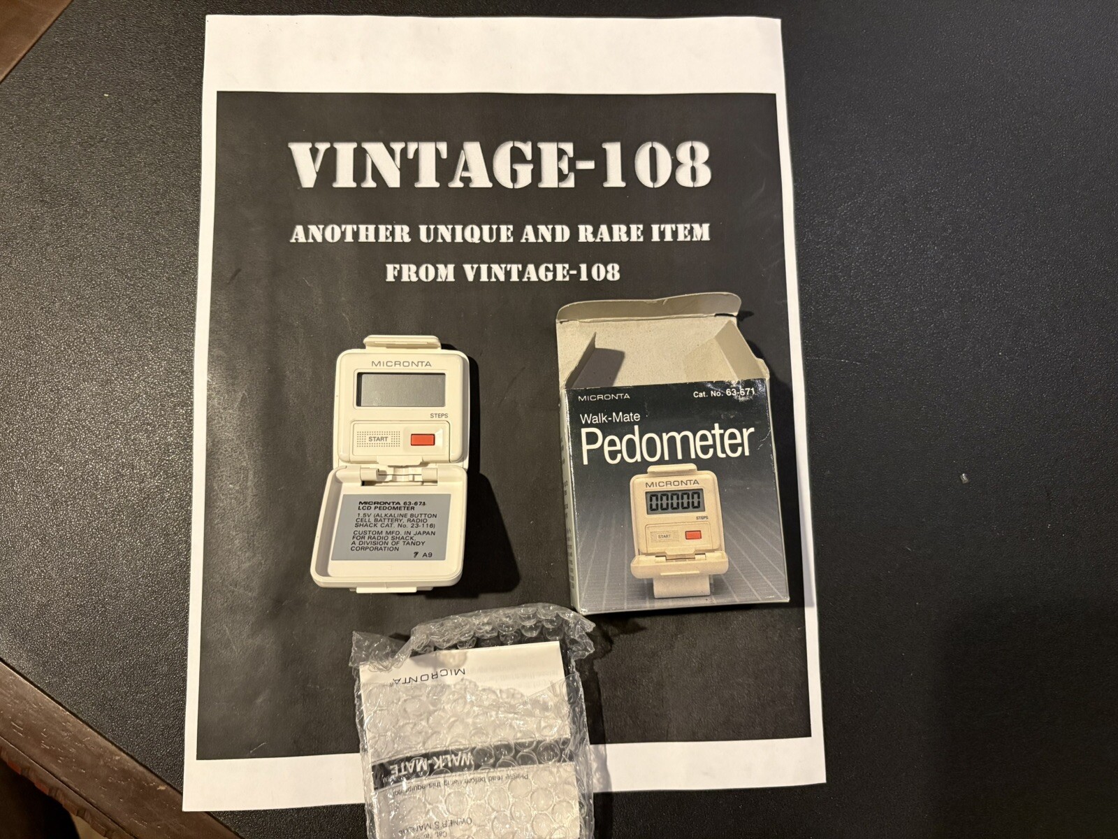 Radio Shack Lot/3 NOS Car Install, Headphones’s, & Pedometer Vintage New, Read