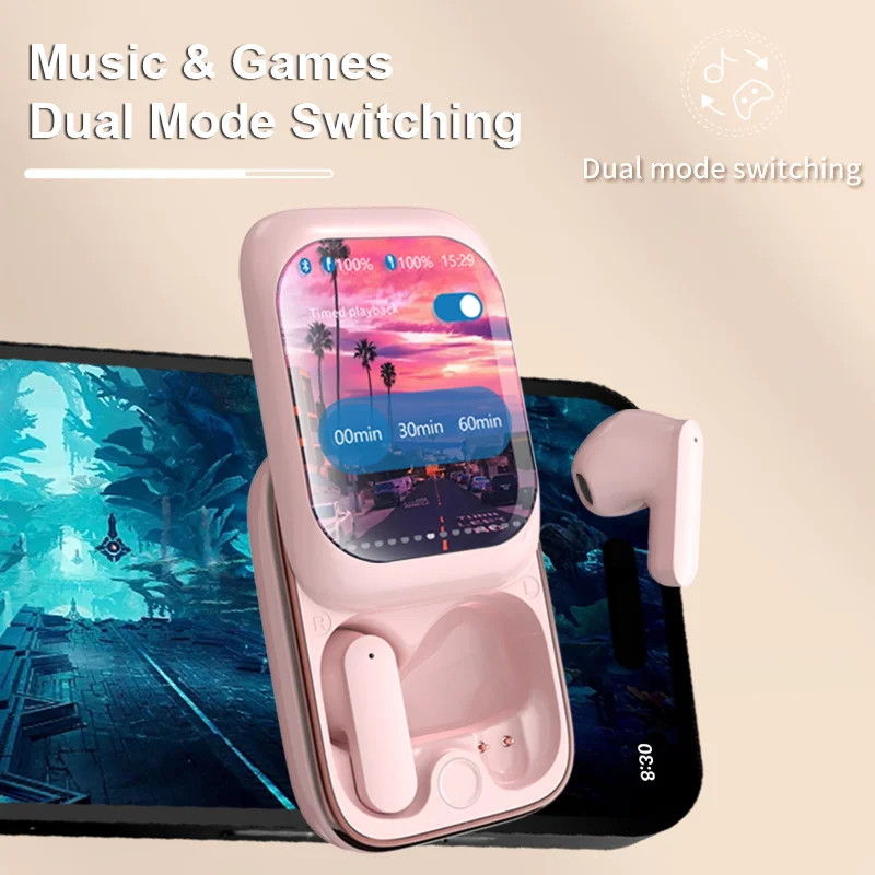 Slide-out True Wireless Bluetooth Touch Screen Headphones For Android IOS