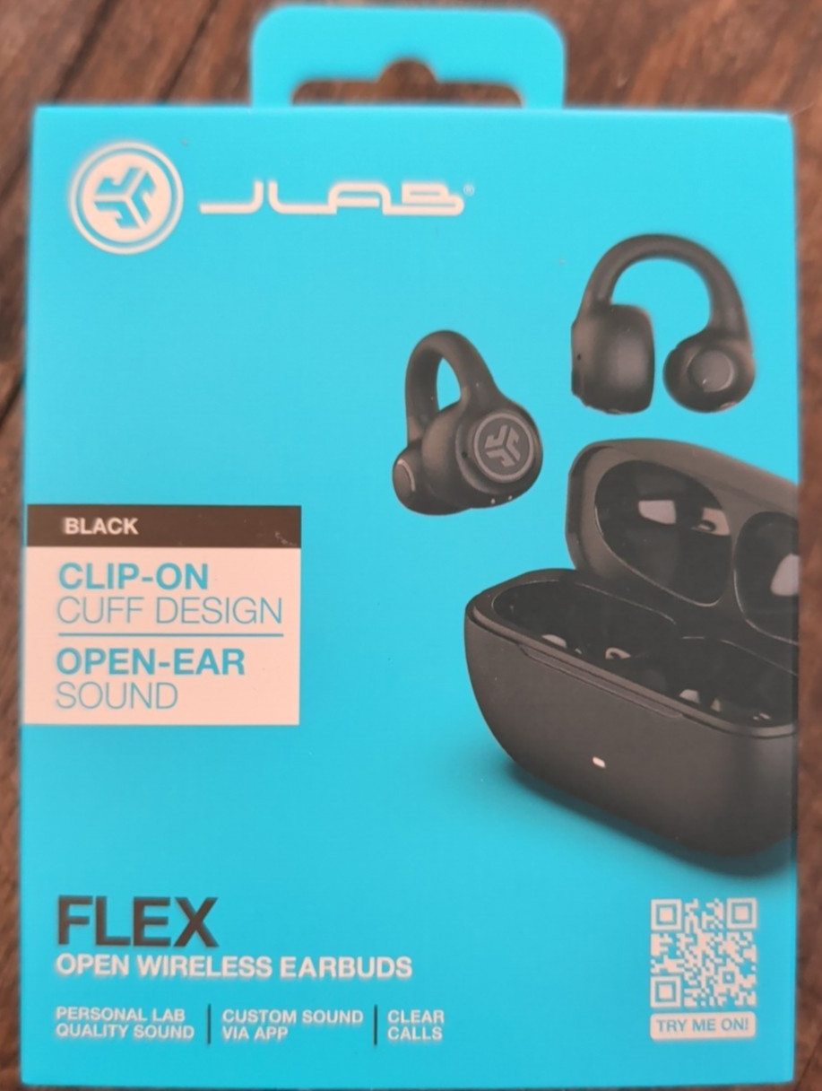 JLab Flex Open Earbuds Bluetooth Wireless Air Conduction NEW Retail Box