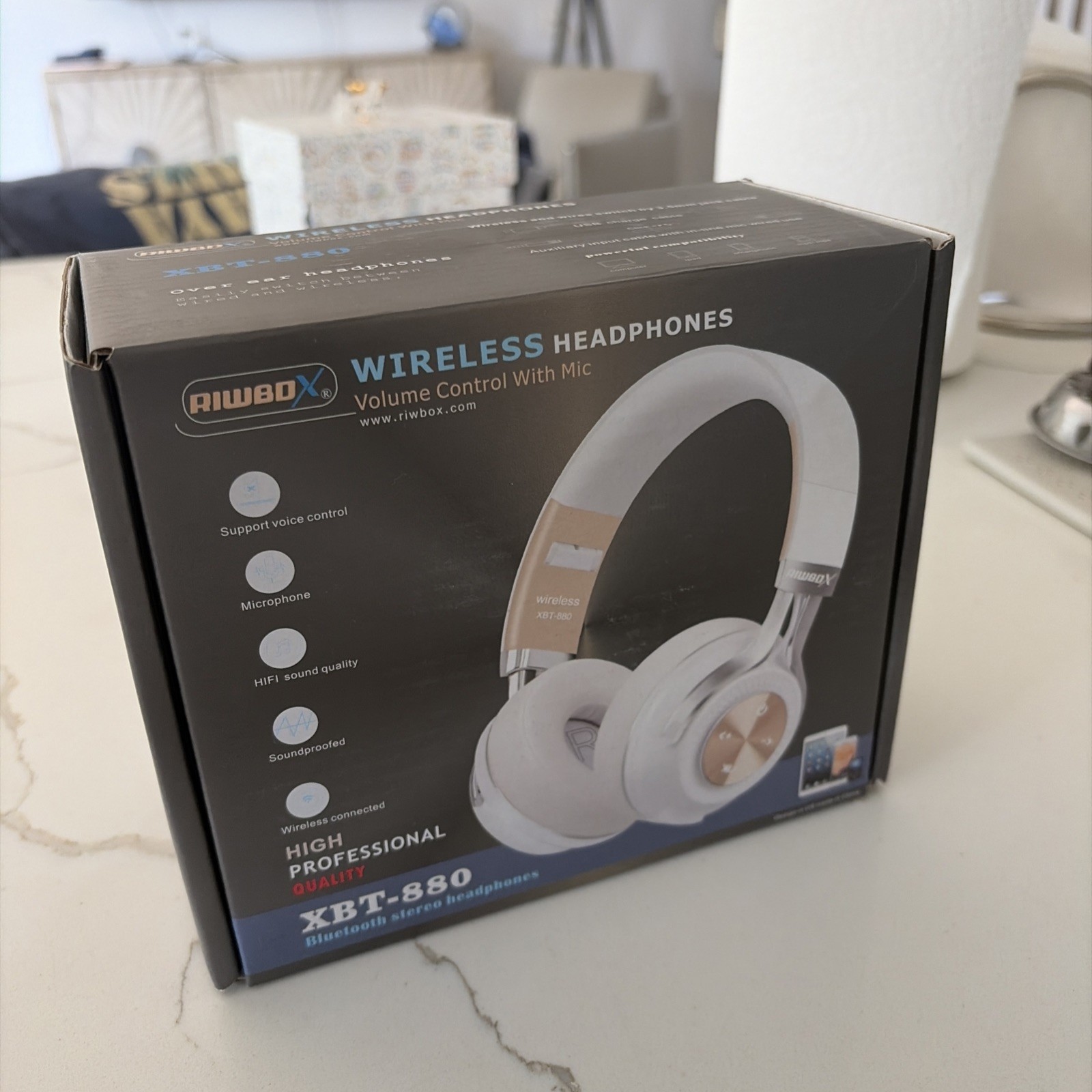 Riwbox BTX80 Wireless & Wred Bluetooth Headphones Stereo Headset w/ Mic NEW!!!