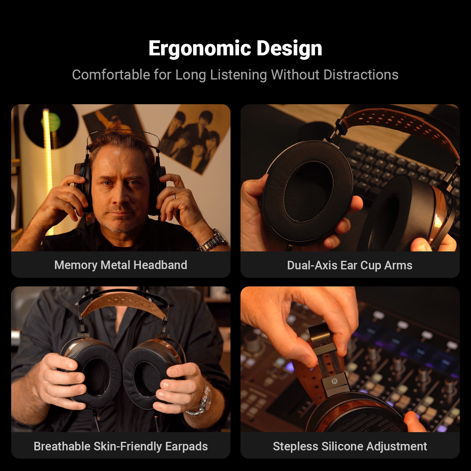 Fosi Audio i5 Open-Back Planar Magnetic Headphones W/ 97mm Ultra-Large Diaphragm