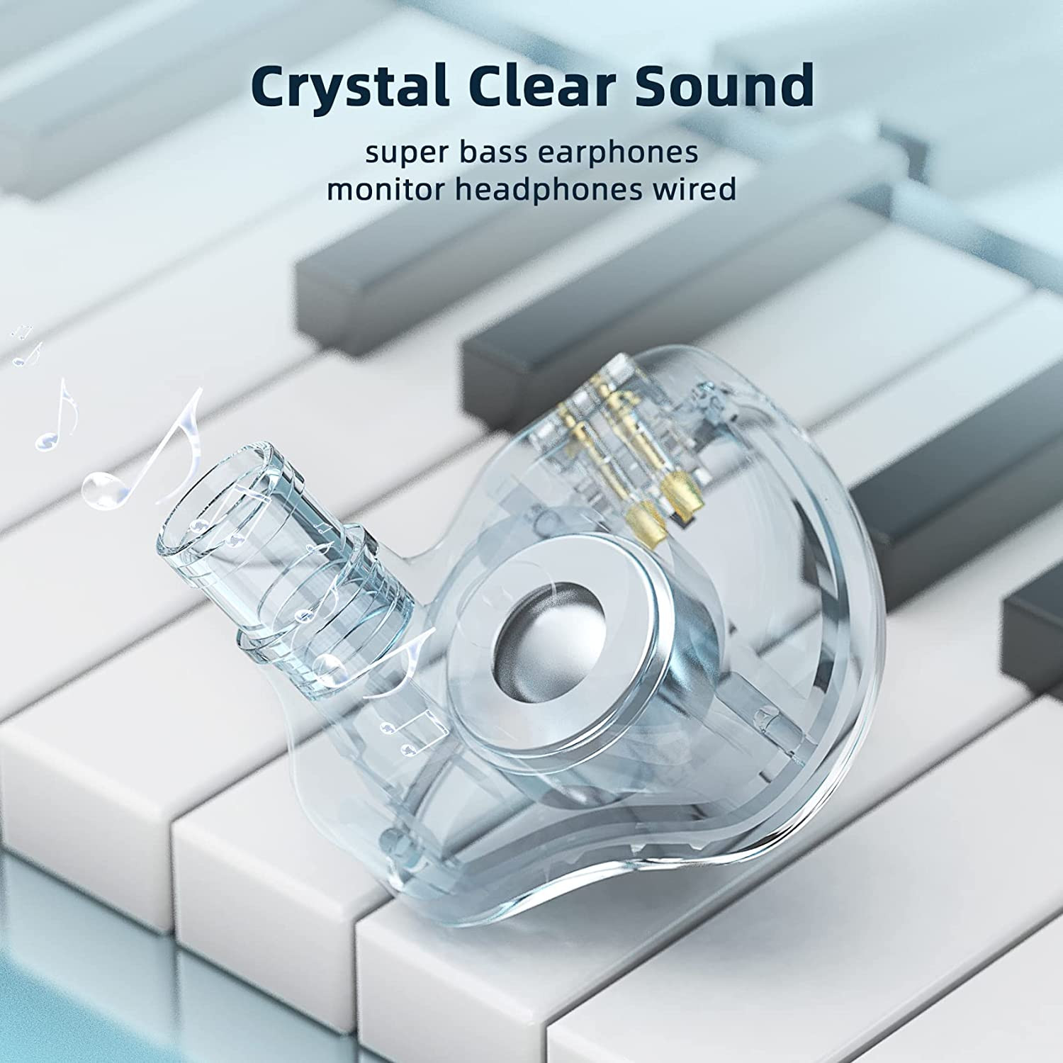 KBEAR KS1 Earphones in Ear Monitor Super Bass Wired Earbuds, Crystal Clear Sound