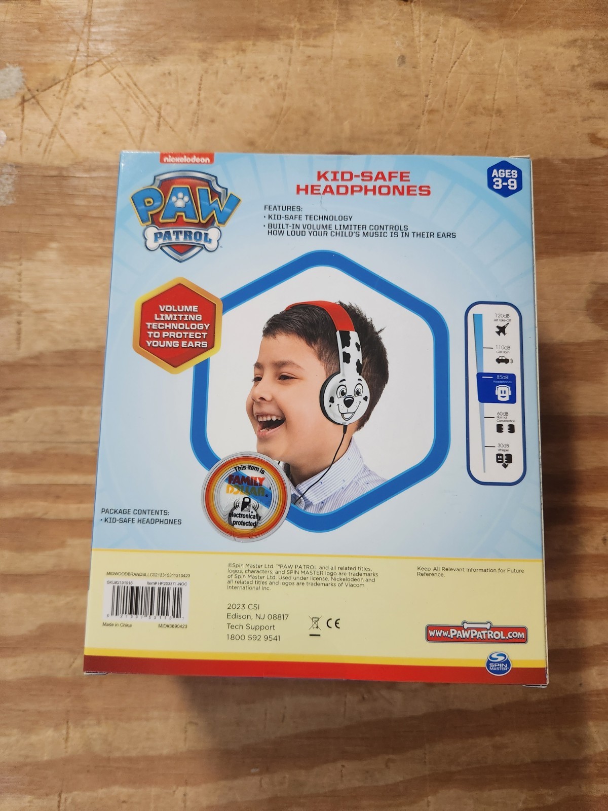 Kid Safe Headphones Nickelodeon Paw Patrol Volume Limiting New