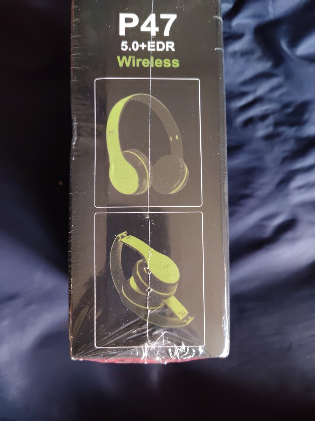 P47 Wireless Over Ear 5.0+EDR Headphones Blue Or Green -New