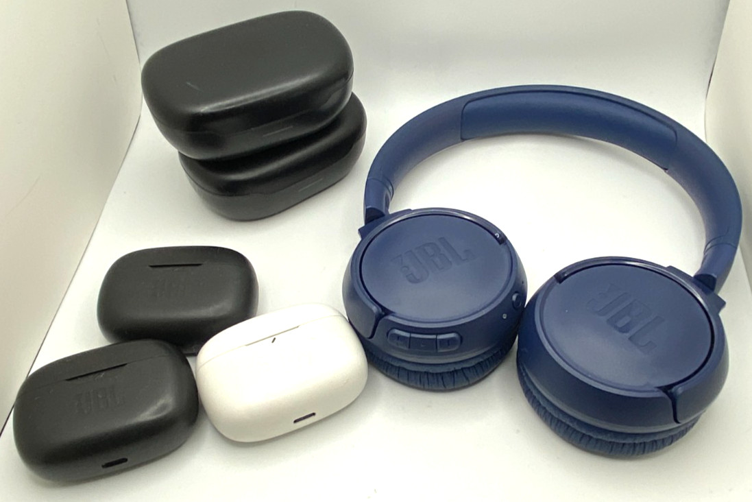 Lot of 6 JBL Bluetooth Wireless Earbuds & Headphone *see description* (C-4)