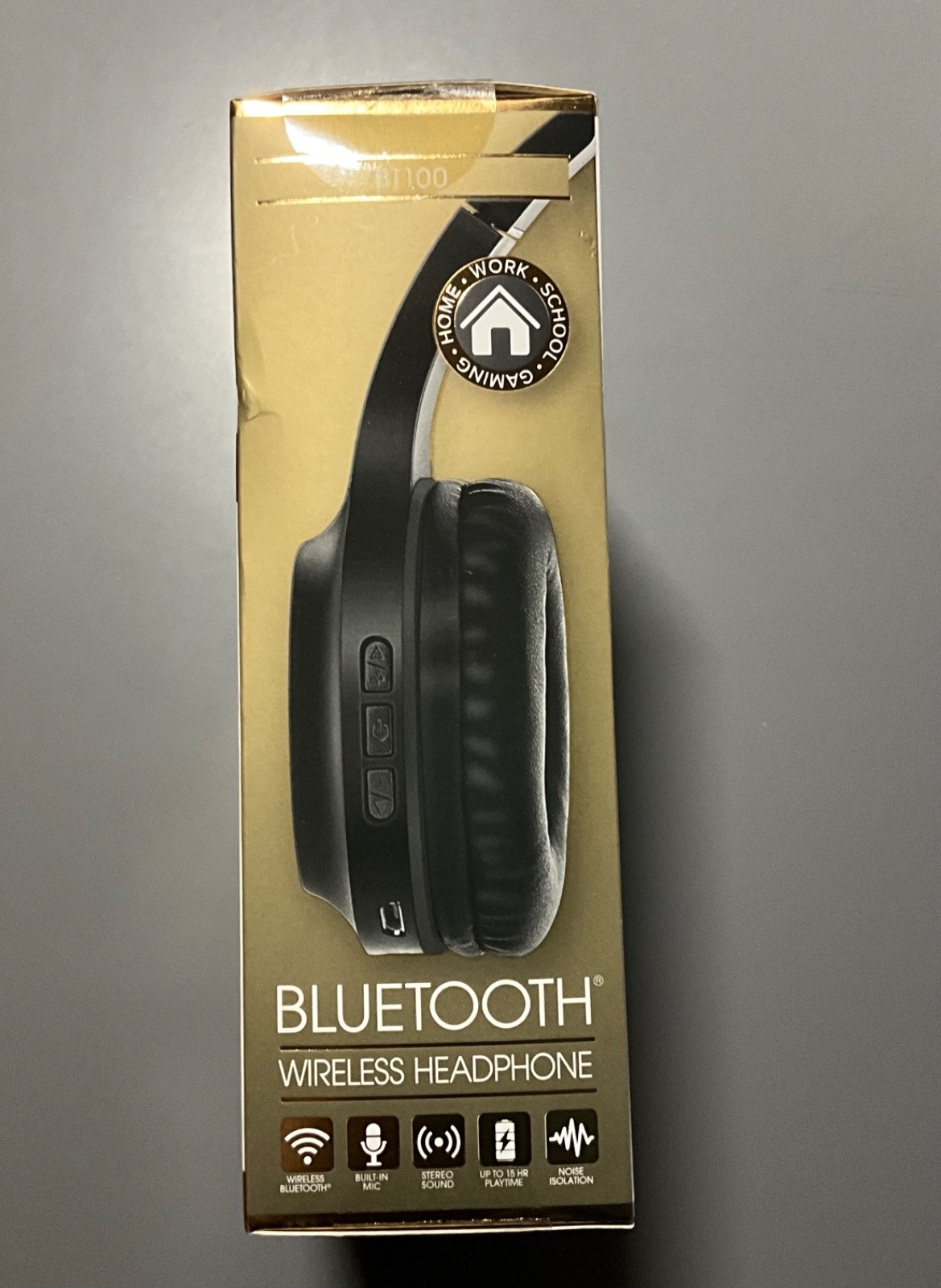 Sentry Bluetooth Wireless Headphone BT100 Black New Sealed. Untested. 8 Hours