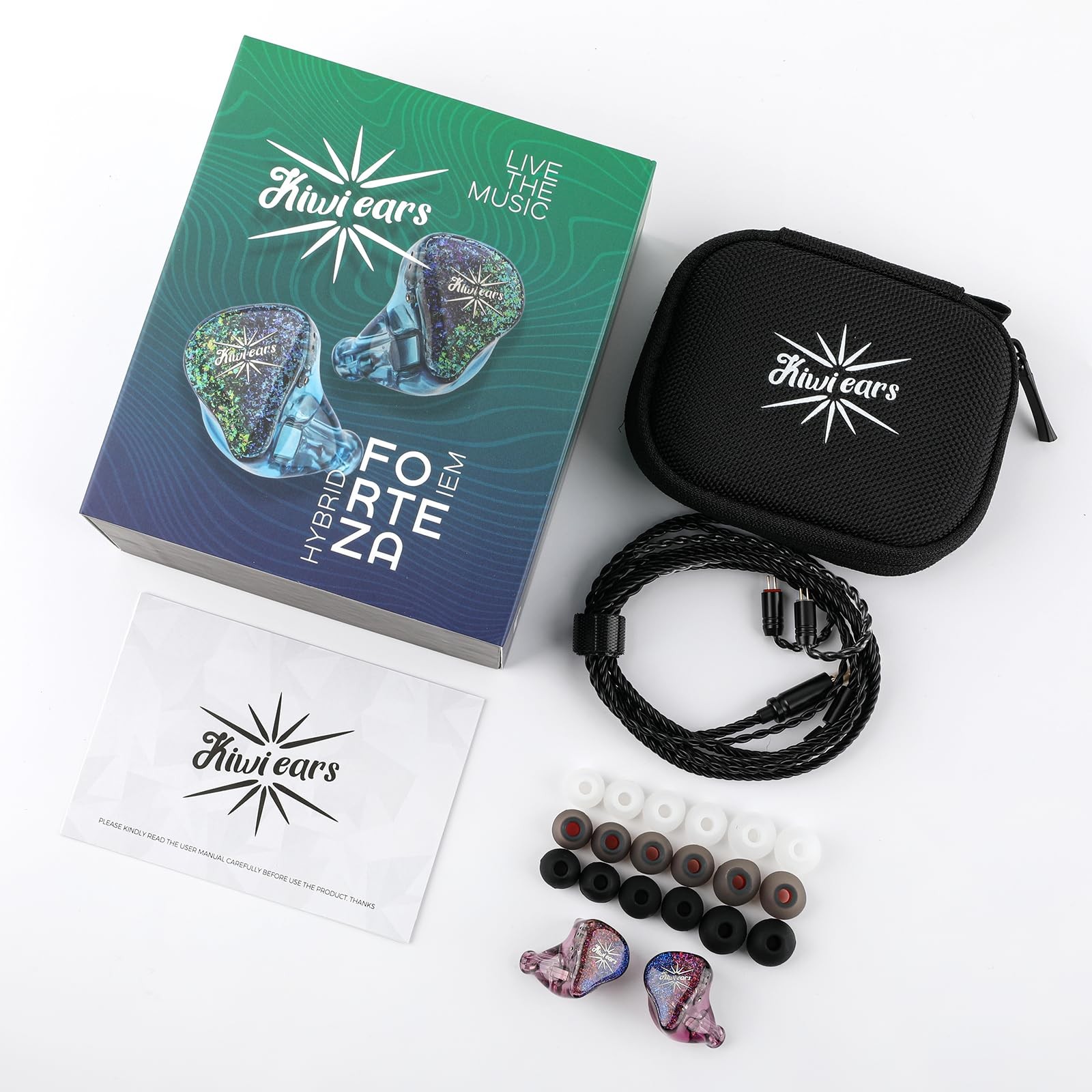 Linsoul Kiwi Ears Forteza In Ear Monitor 1Ba 2Dd Hifi Wired Earbuds Gaming