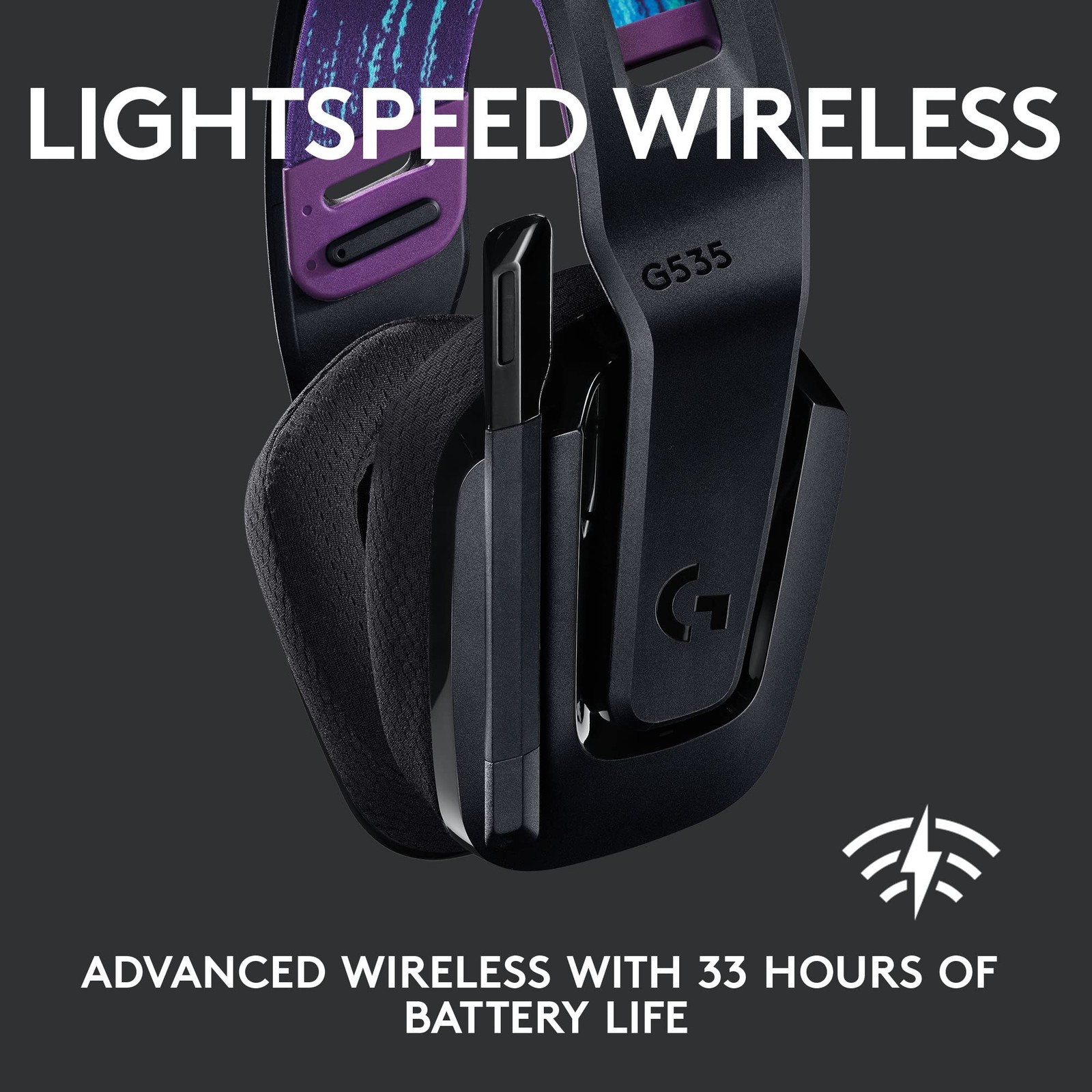 Logitech – G535 LIGHTSPEED Wireless Gaming Headset for PC, PS5, PS4 – Black