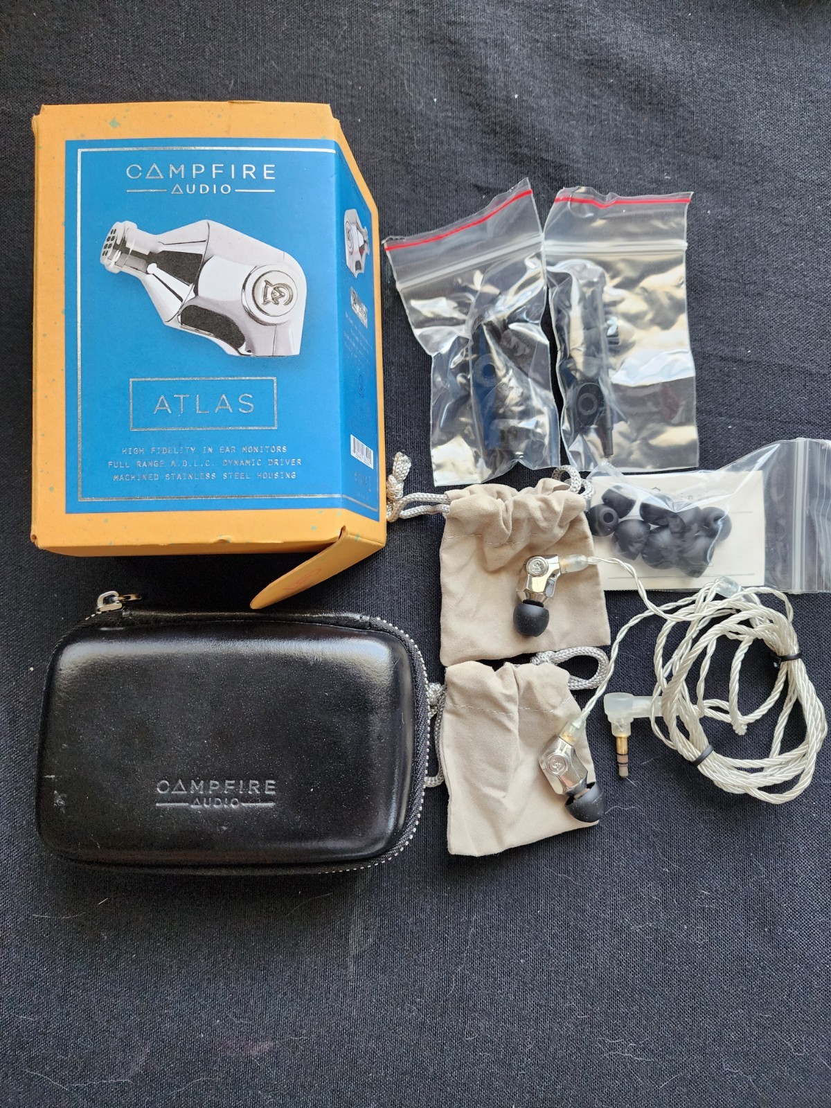 Campfire Audio Atlas Earphones In Ear Monitor ,Silver Stainless Steel