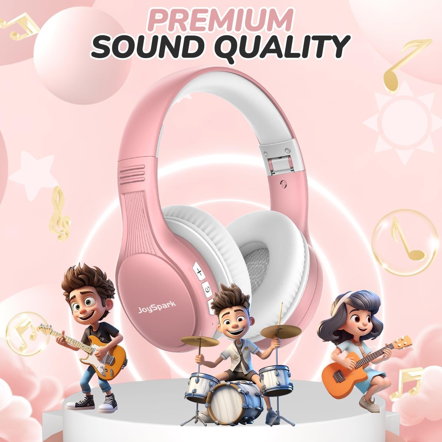 Kids Bluetooth Headphones, 60 Hours Playtime, Bluetooth 5.4 Kids Headphones W…