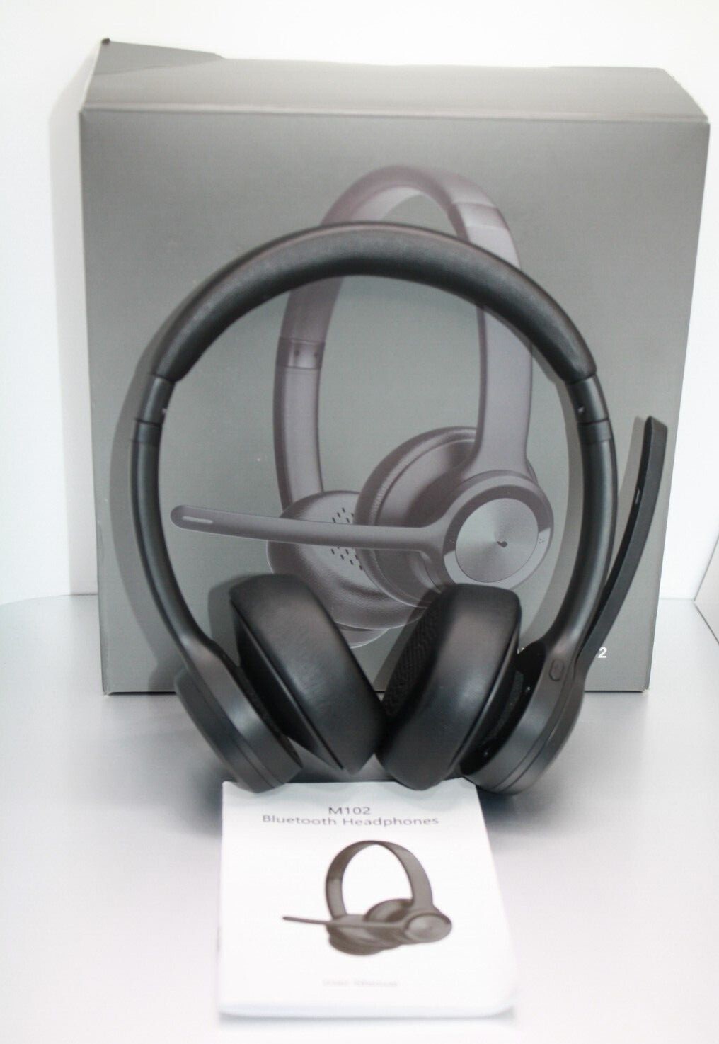 Bluetooth Headphones V5.0, EKVANBEL Wireless with Noise Black NEW (OTHER) READ