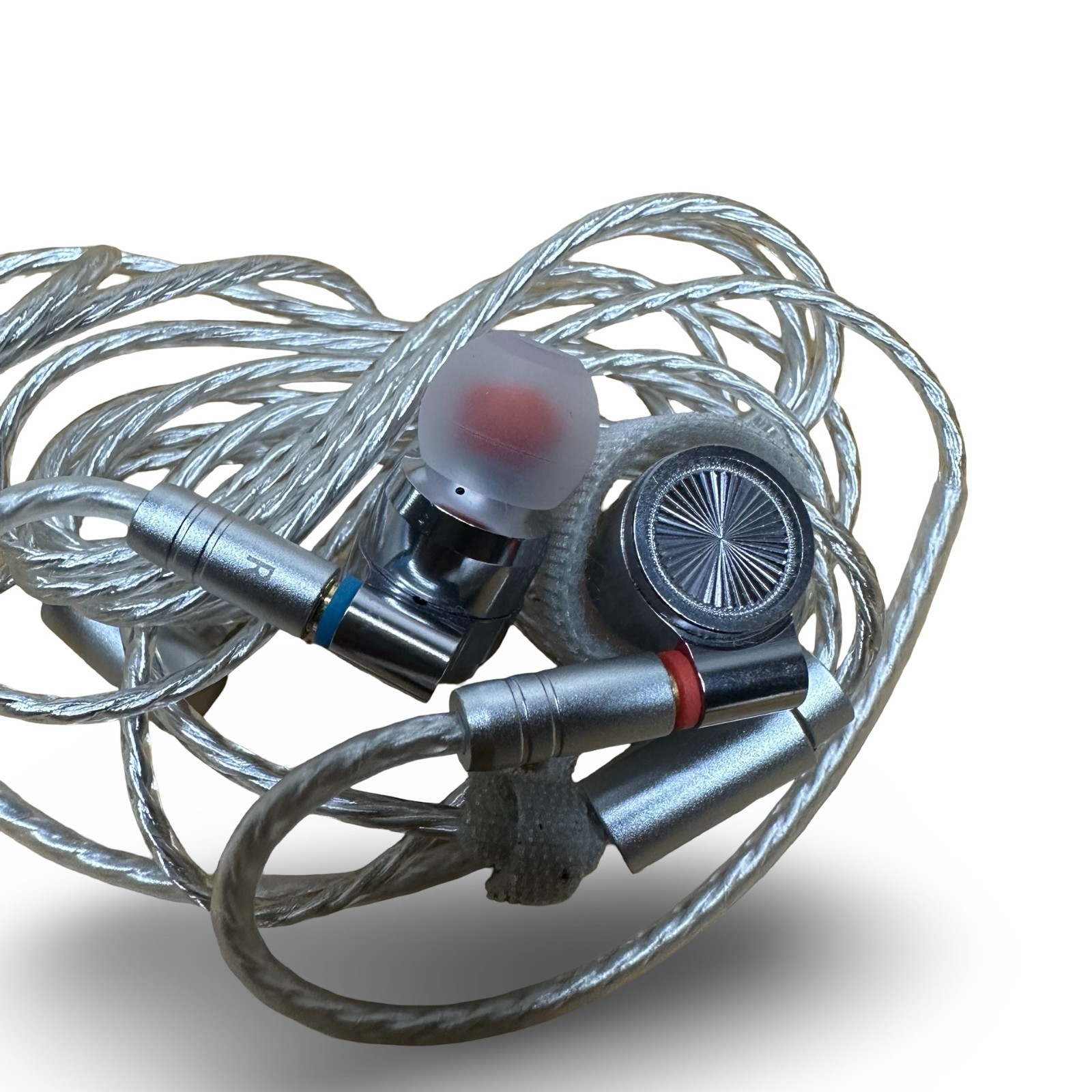 Linsoul Tin HiFi T4 In Ear Monitor Earphones MMCX Silver Cable Open Box