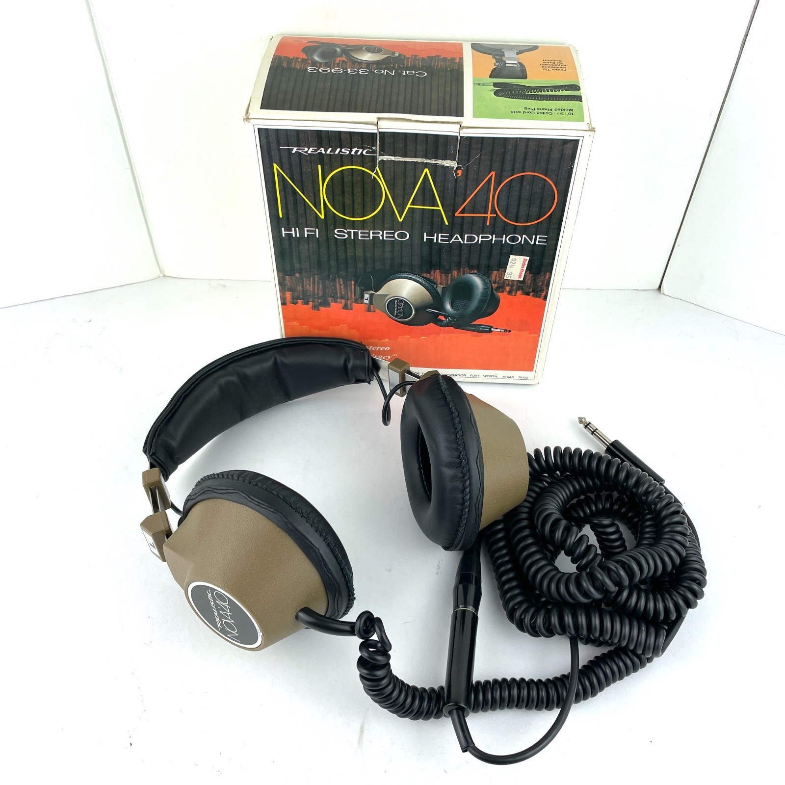 Realistic Nova ’40 Hi-Fi Stereo Headphones – Cat. No. 33-993 w/ Box Vintage
