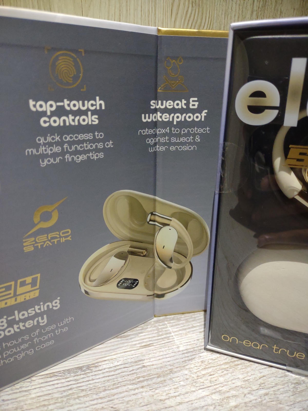 Zero Statik Bluetooth Sweatproof Ear-hook Wireless Earbuds Water Resistant Sport