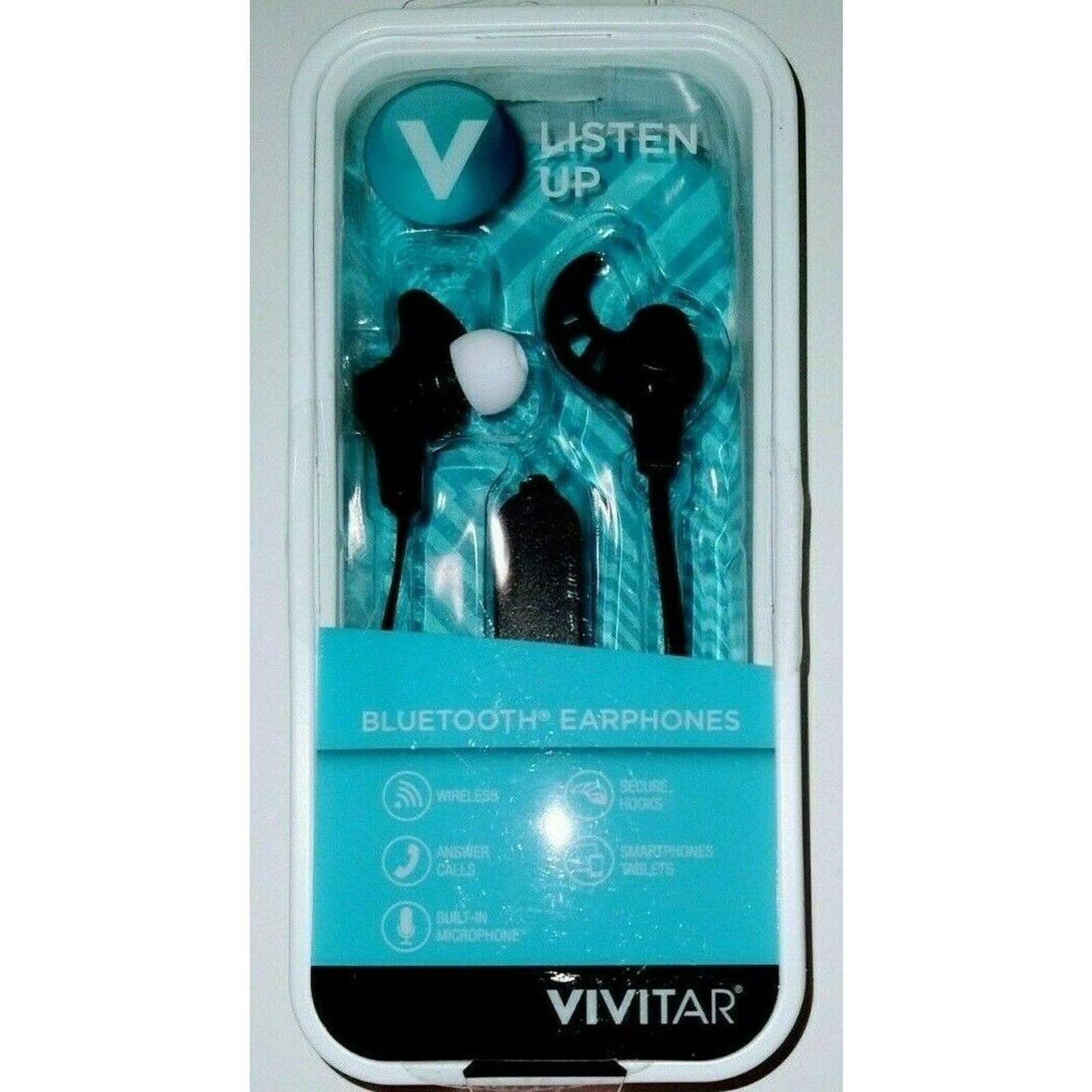 Vivitar Listen Up Bluetooth Wireless Earphones w/ Microphone & Call Answer