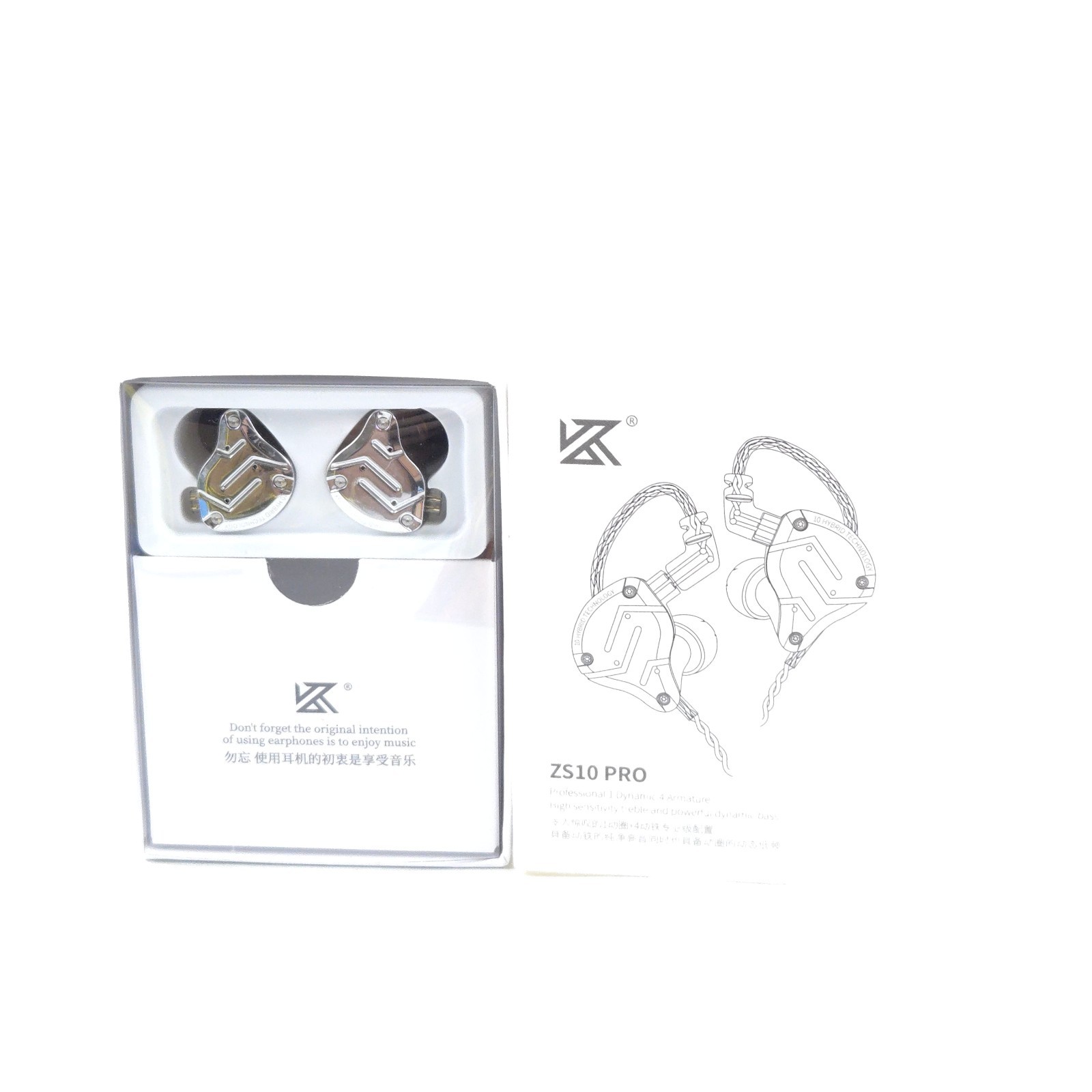 Kz Zs10 Pro 10 Units Hybrid in Ear Earphones W/mic HIFI Monitor Bass Headphones