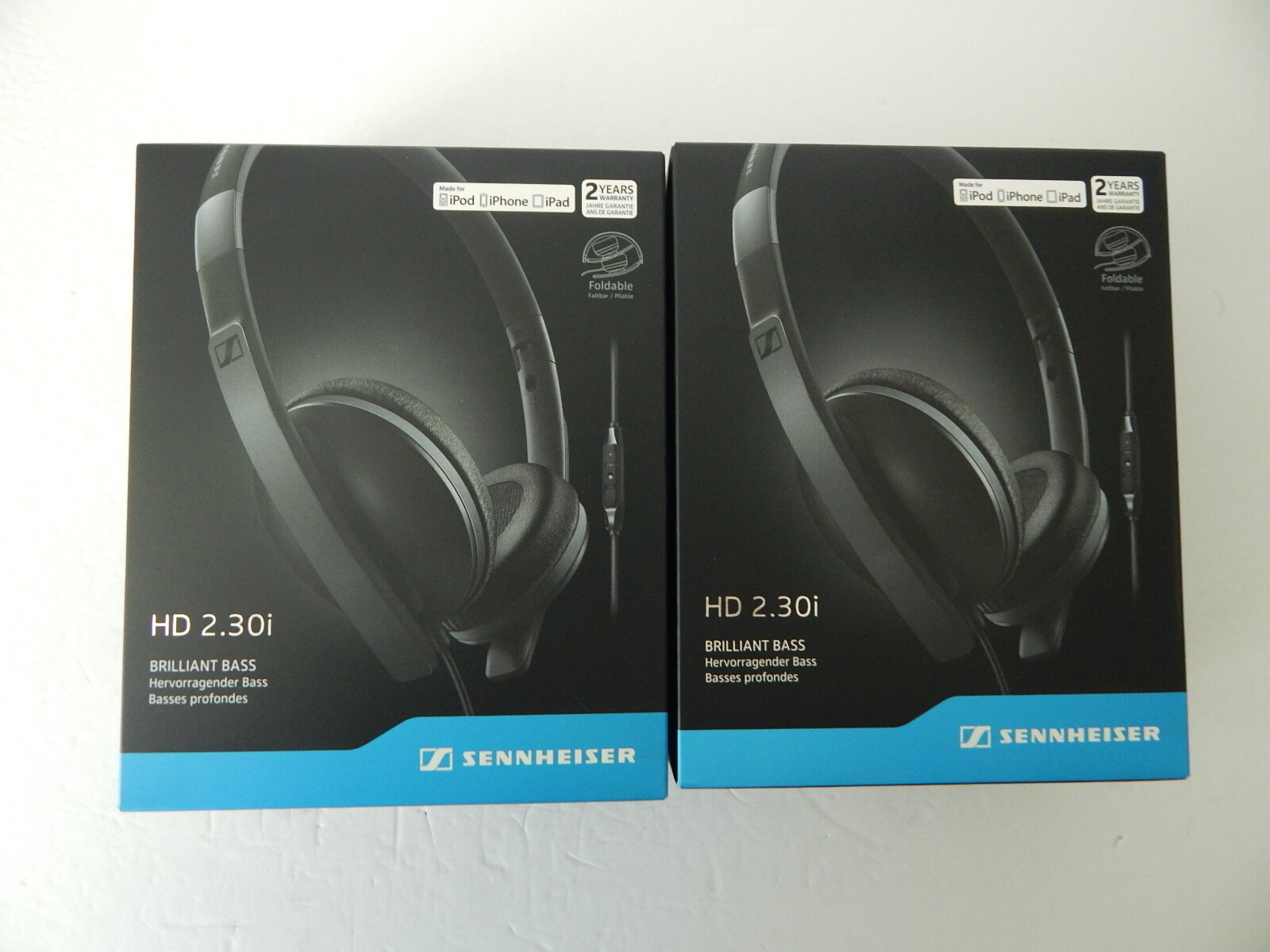 Sennheiser HD2.30i On-The-Ear Stereo Headphones For iPhone & IOS Black New 1PC