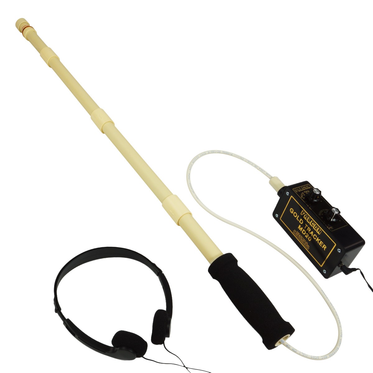 Falcon MD20 Gold Tracker Metal Detector Headphones – Clear Audio for Detecting