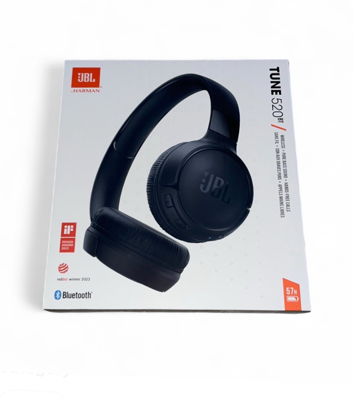 JBL Black Tune520 Overear BT Wireless Headphones