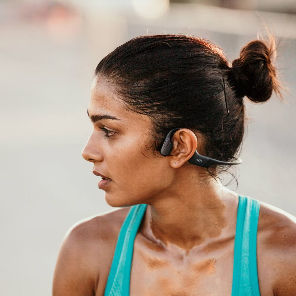 Shokz OpenRun Bluetooth Wireless Headphones – Black: Open-Ear,