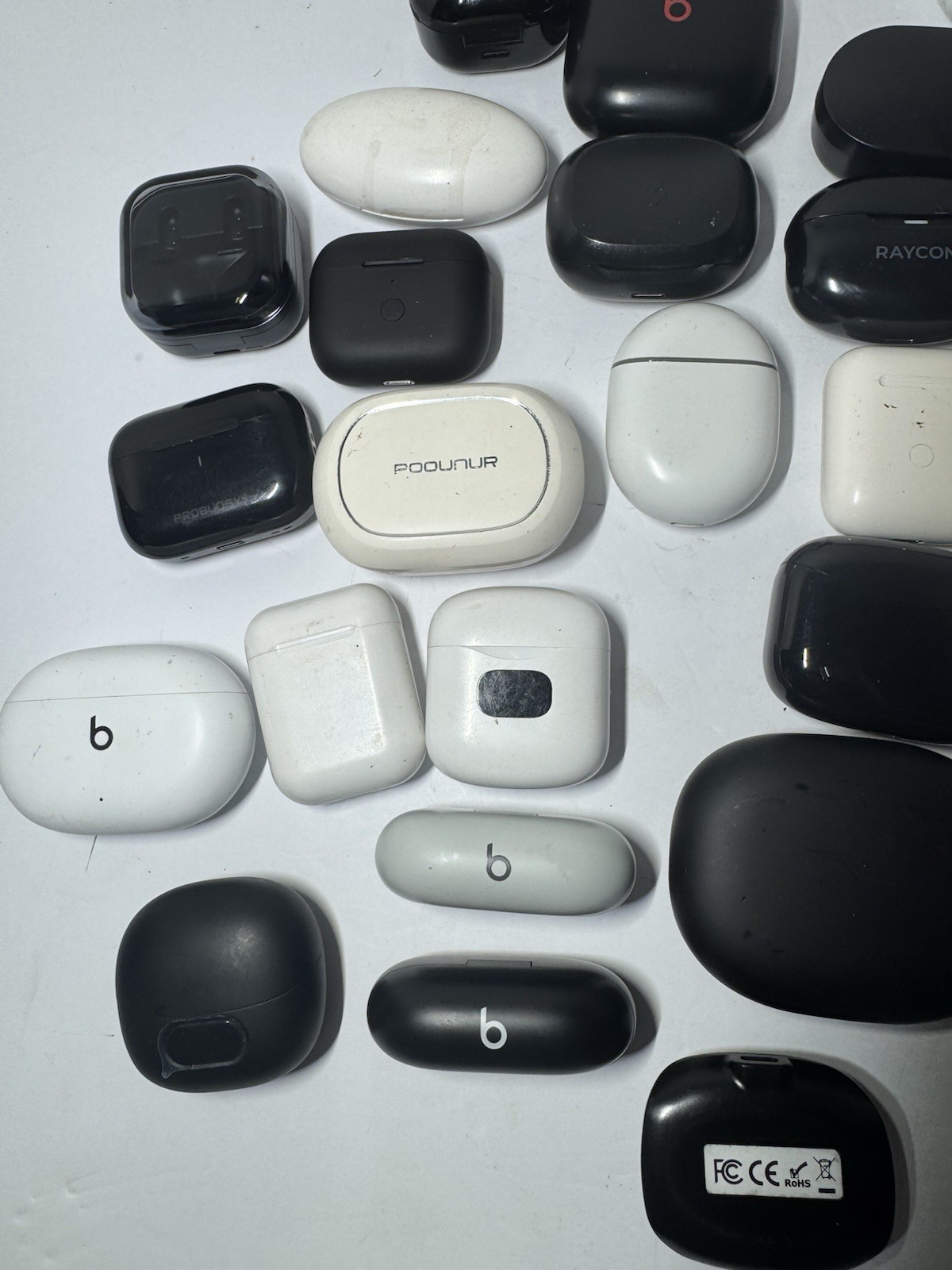 Assorted Earbud Cases Lot of 35 Various Brands and Colors See Photos